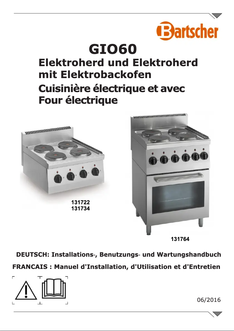 Page n°1 - Manuel utilisateur Bartscher 131764