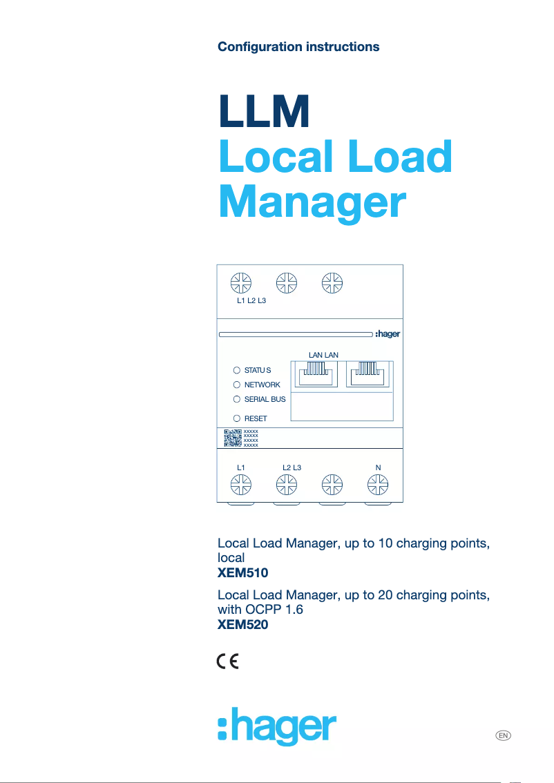 Page 1 de la notice Guide d'installation Hager XEM520