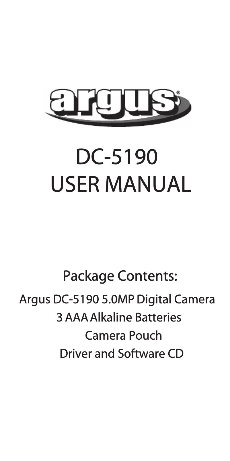 Image de la première page du manuel de l'appareil DC-5190