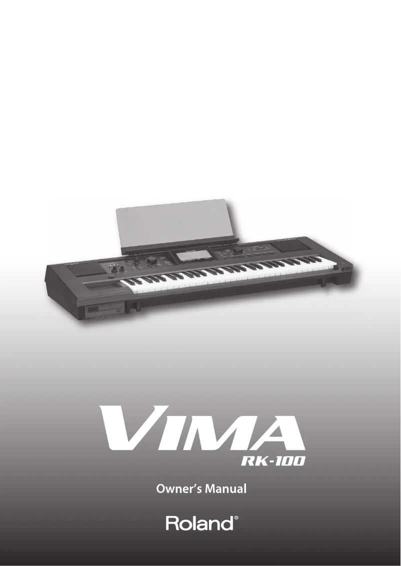Page n°1 - Manuel utilisateur Roland RK-100