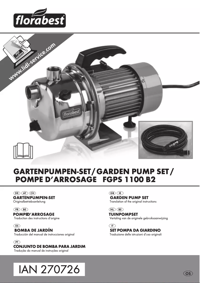 Image de la première page du manuel de l'appareil FGPS 1100 B2