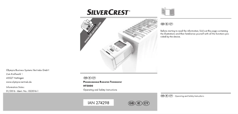 Page n°1 - Manuel utilisateur SilverCrest HT2000