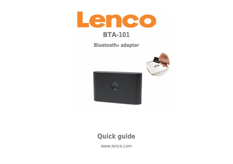 Page n°1 - Manuel utilisateur Lenco BTA-101