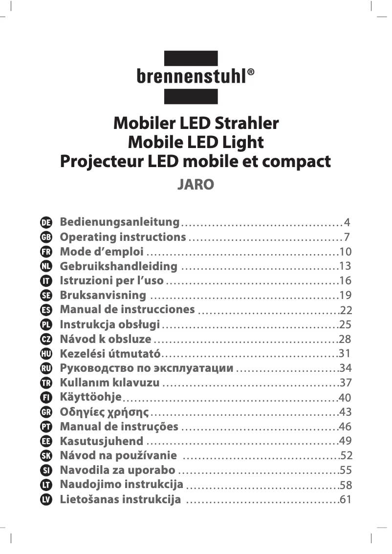 Page 1 de la notice Manuel utilisateur Brennenstuhl JARO 5050 M