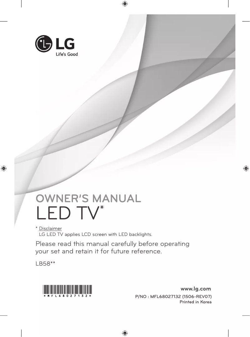 Página 1 del manual Manual de usuario LG 39LB582T