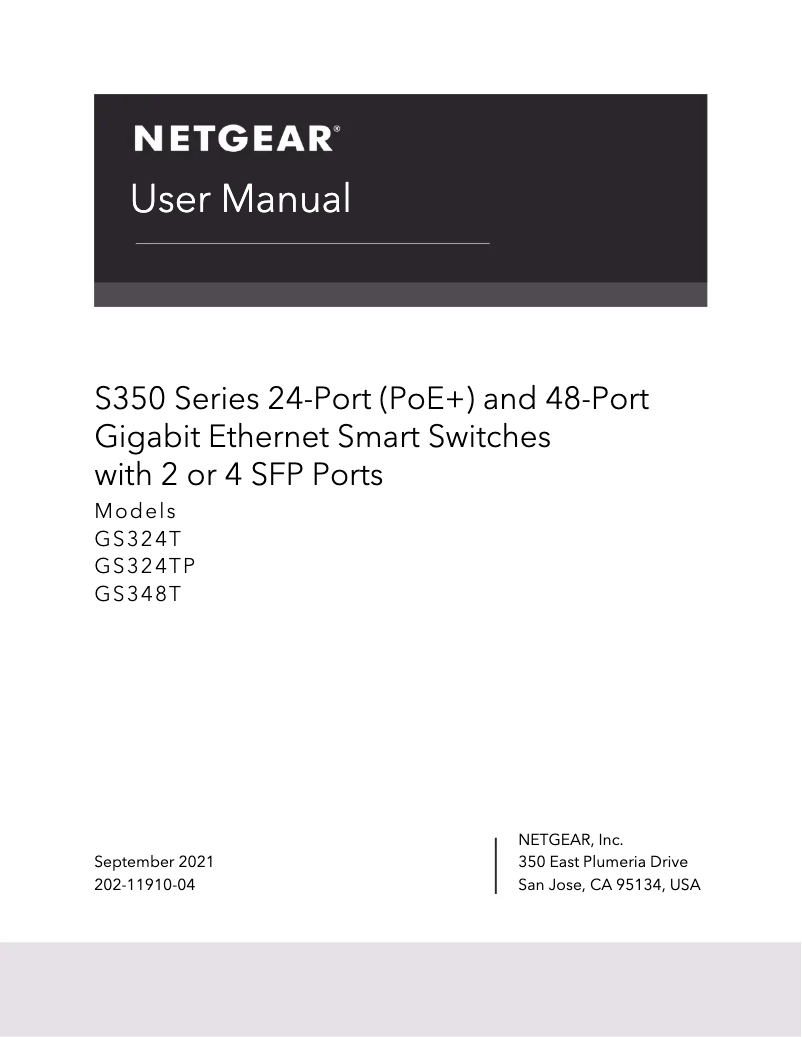 Page 1 de la notice Manuel utilisateur Netgear GS324TP
