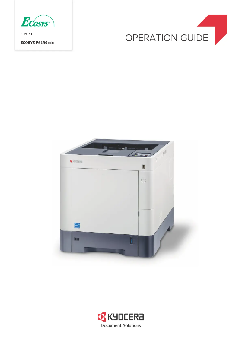 Page 1 de la notice Manuel utilisateur Kyocera ECOSYS P6130cdn