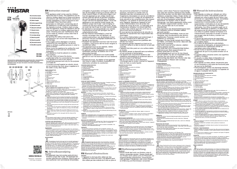 Imagen de la primera página del manual del dispositivo VE-5949