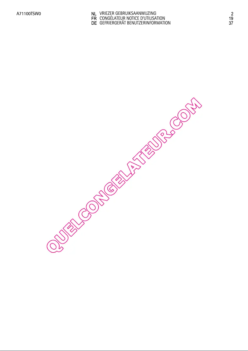 Page 1 de la notice Manuel utilisateur AEG Arctis 71100 TSWO