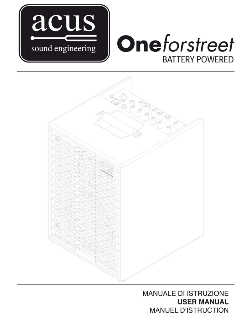 Page 1 de la notice Manuel utilisateur Acus One for Street