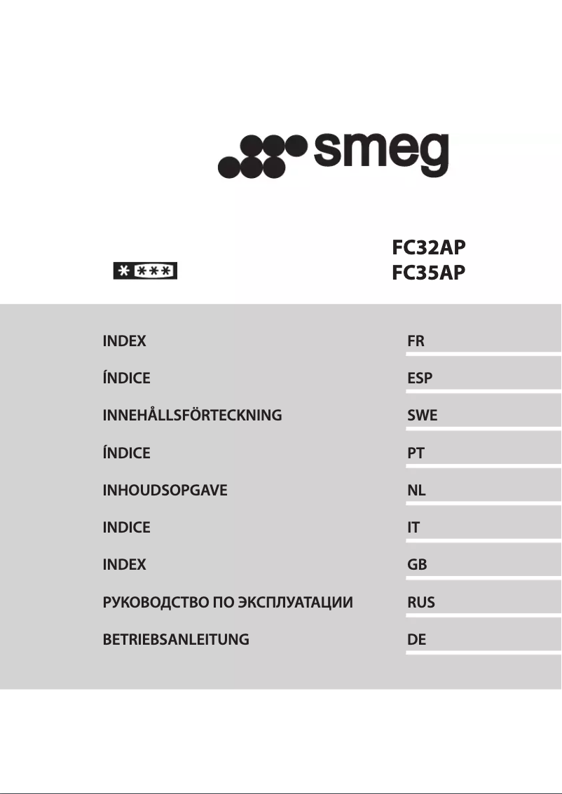 Page 1 de la notice Manuel utilisateur Smeg FC 325 XNF1