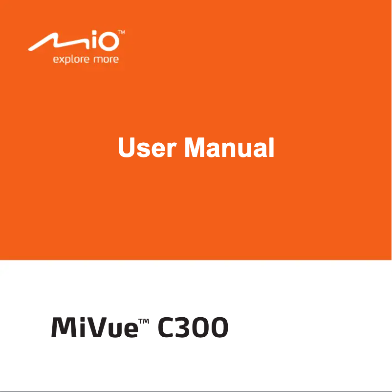 Image de la première page du manuel de l'appareil MiVue C300