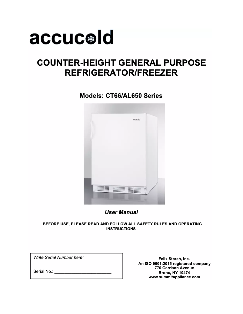 Page n°1 - Guide d'installation Summit AL650