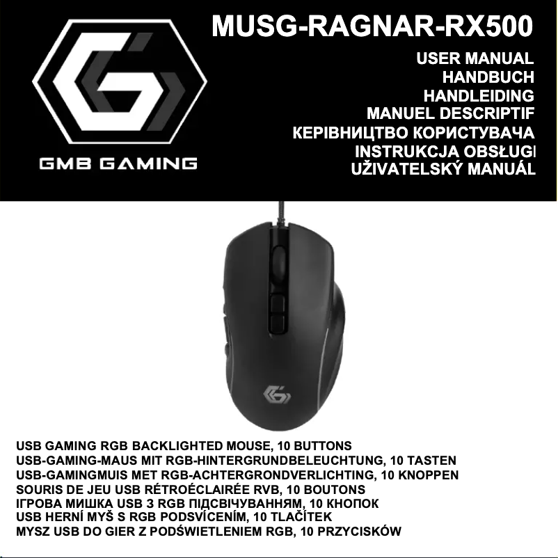 Page n°1 - Manuel utilisateur GMB Gaming MUSG-RAGNAR-RX500