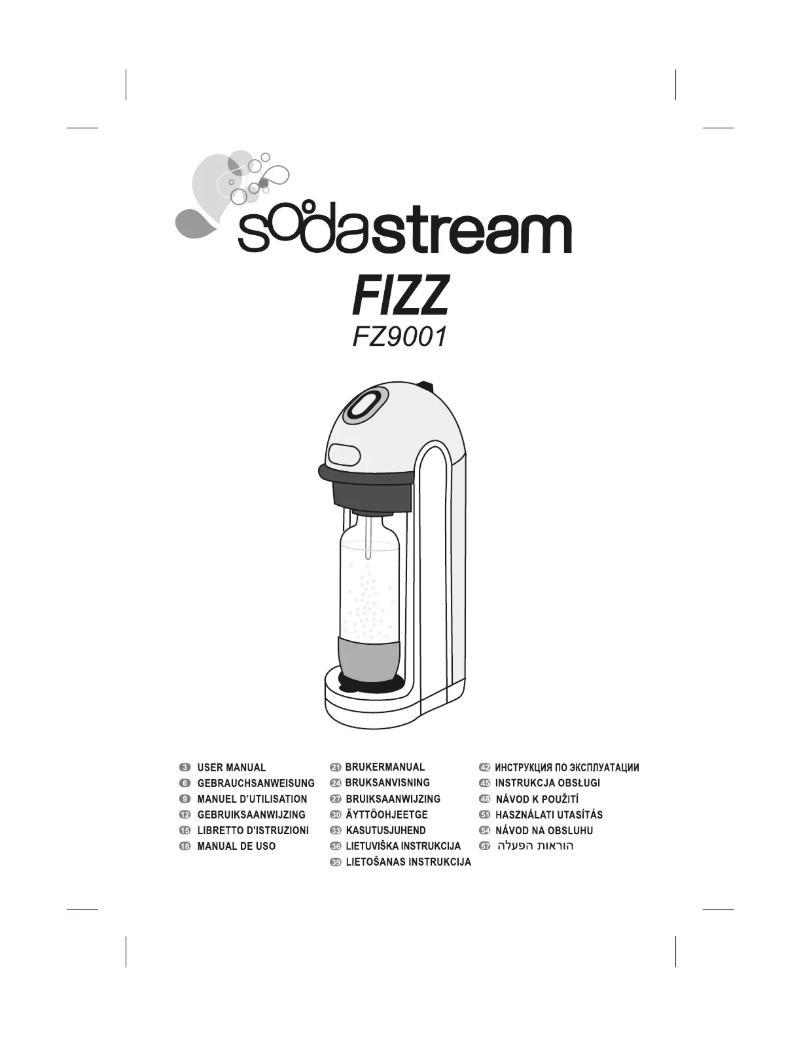 Page 1 de la notice Manuel utilisateur SodaStream Fizz