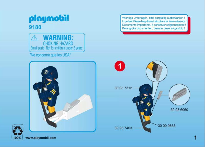 Page n°1 - Manuel utilisateur Playmobil 9180