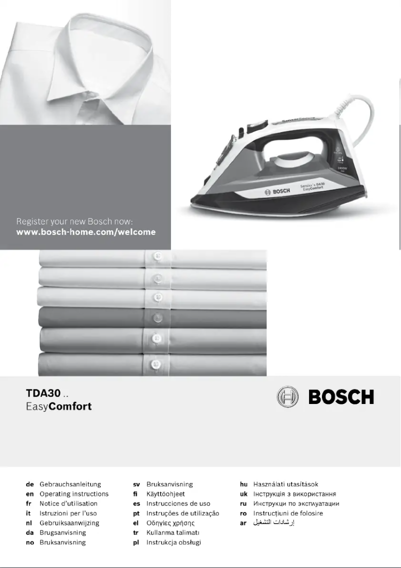 Page 1 de la notice Manuel utilisateur Bosch Sensixx'x DA30 EasyComfort TDA30EASY