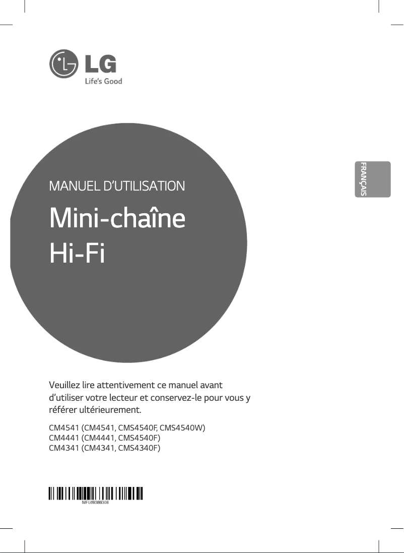Page n°1 - Manuel utilisateur LG CM4441