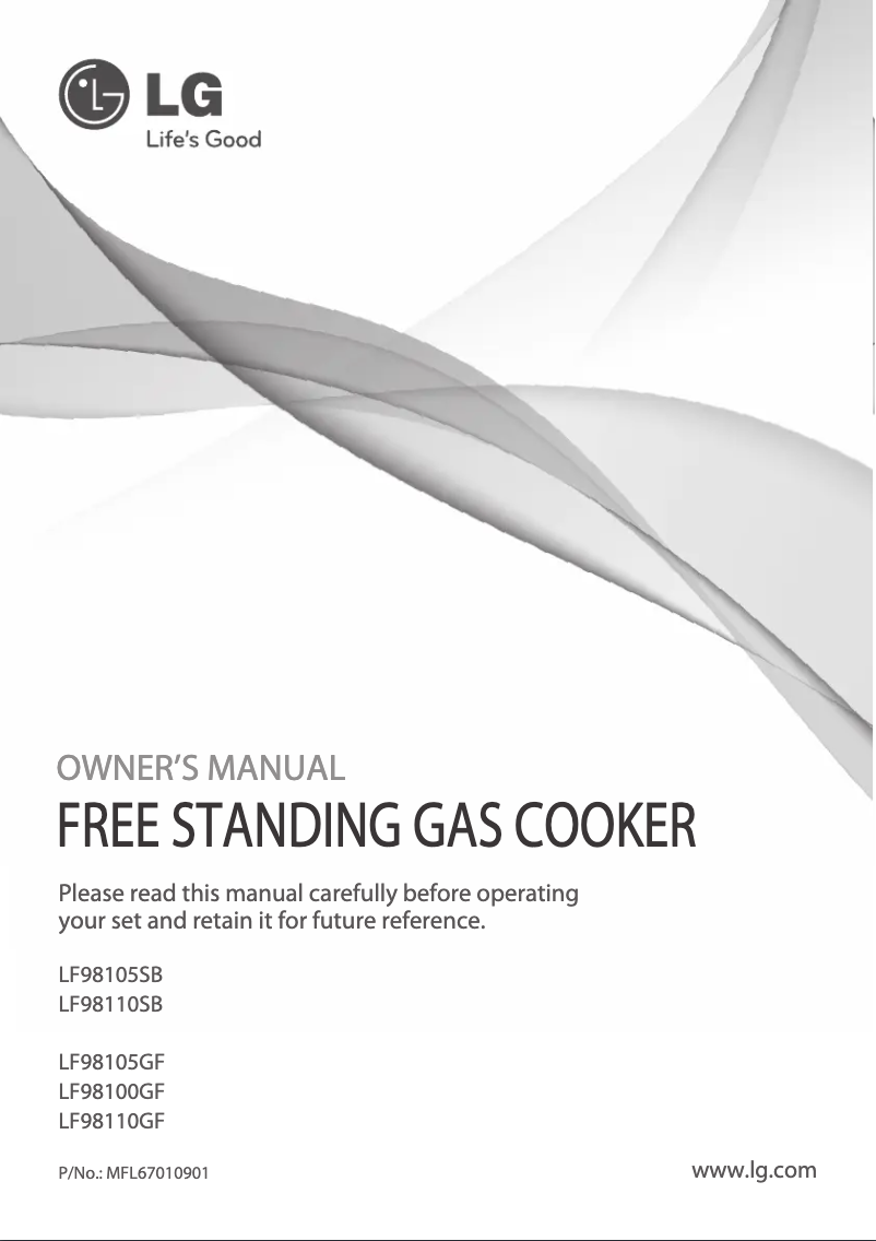 Imagen de la primera página del manual del dispositivo LF98105GF