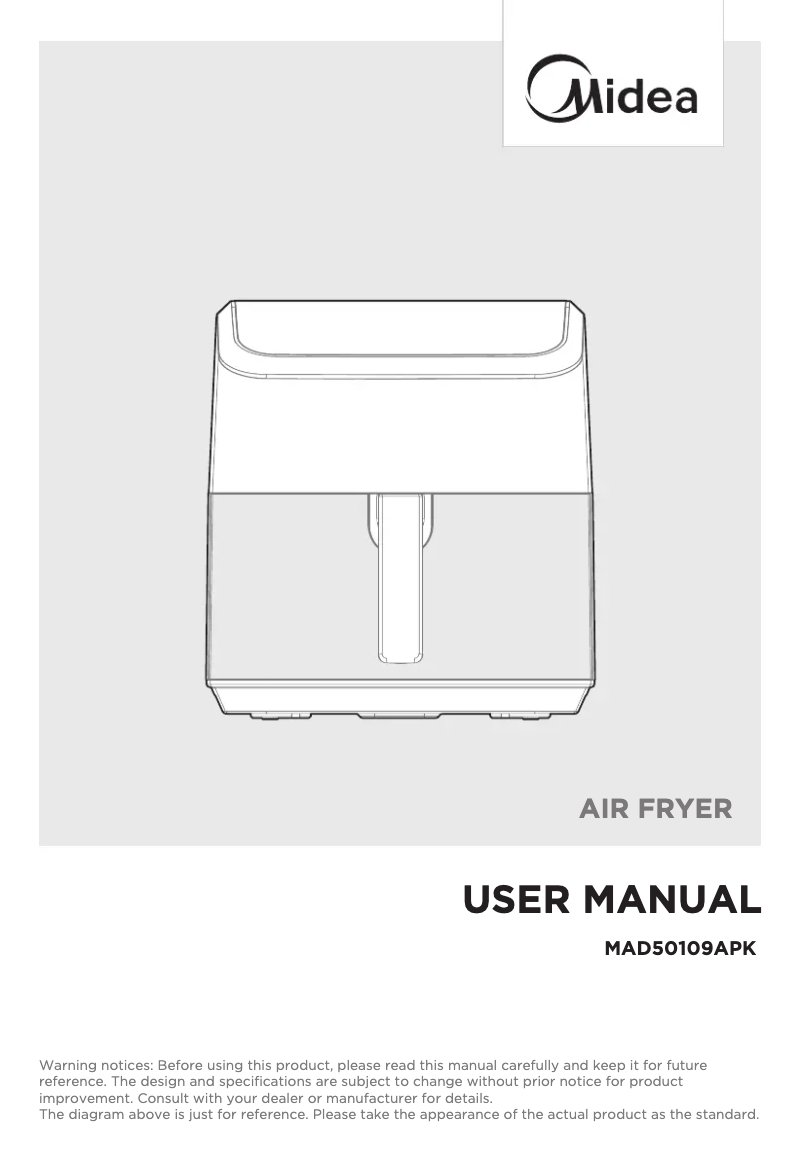 Page n°1 - Manuel utilisateur Midea MAD50109APK