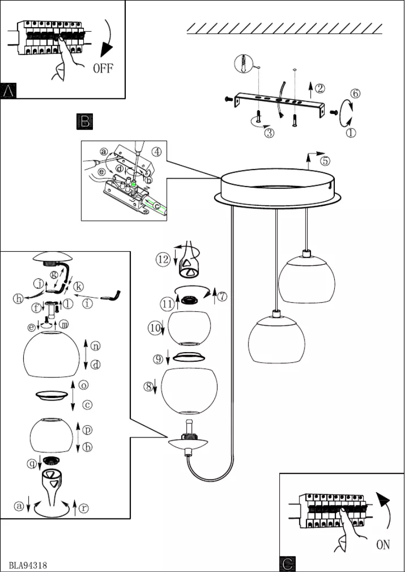 Page n°1 - Manuel utilisateur Eglo Ascolese