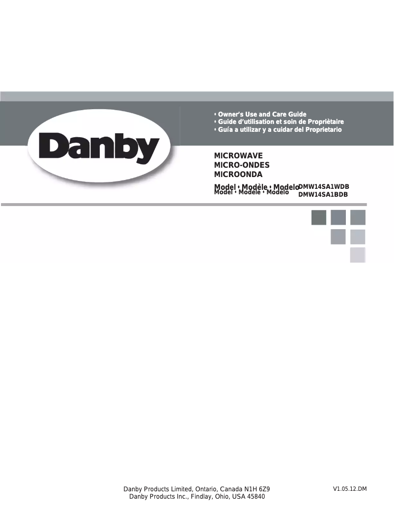 Página 1 del manual Manual de instrucciones Danby DMW14SA1WDB