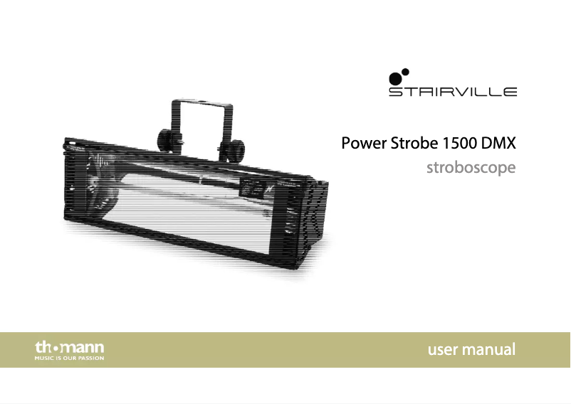 Page 1 de la notice Manuel utilisateur Stairville Power Strobe 1500 DMX