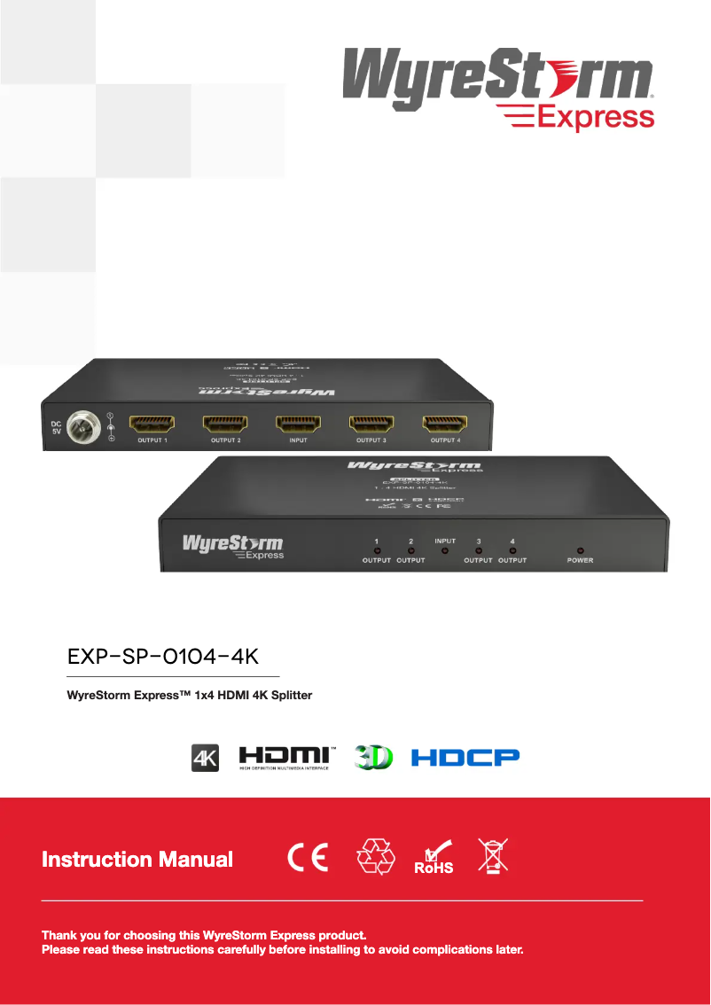 Image de la première page du manuel de l'appareil Express EXP-SP-0102-4K