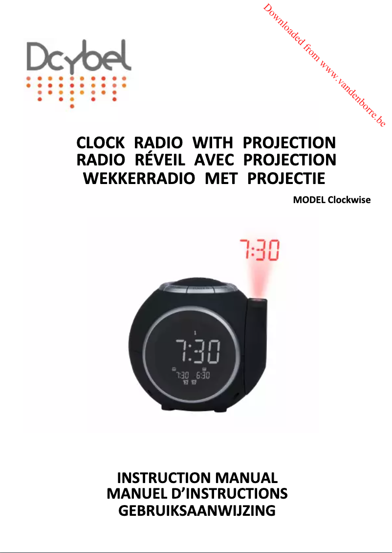 Page n°1 - Manuel utilisateur Dcybel Clockwise