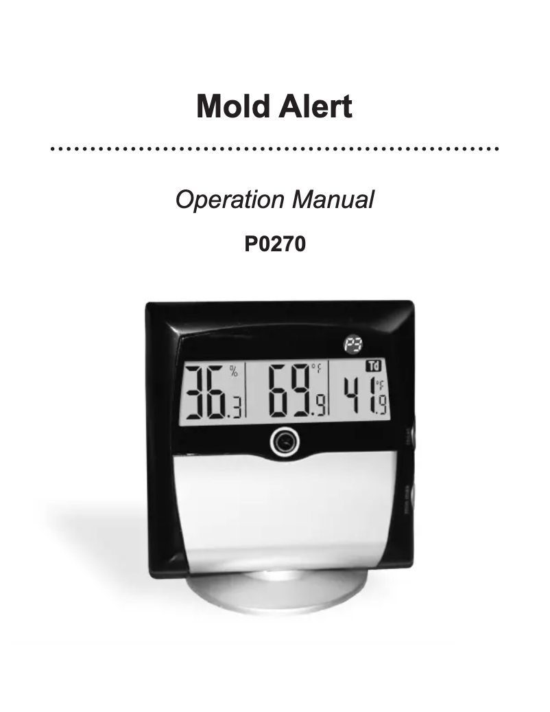 Página 1 del manual Manual de usuario P3 International P0270