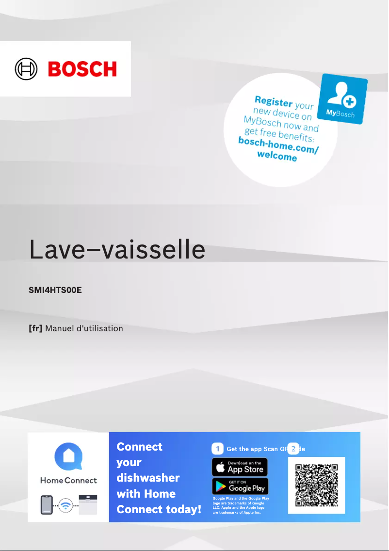 Page 1 de la notice Manuel utilisateur Bosch SMI4HTS00E
