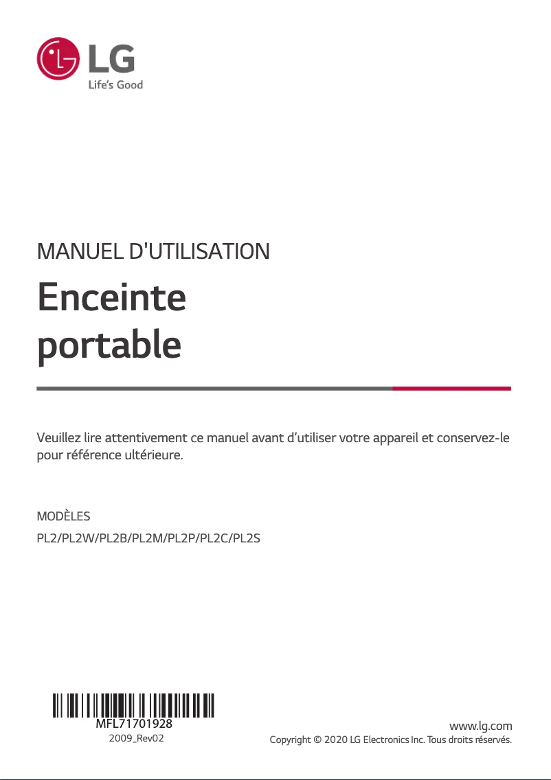 Image de la première page du manuel de l'appareil XBoom Go PL2