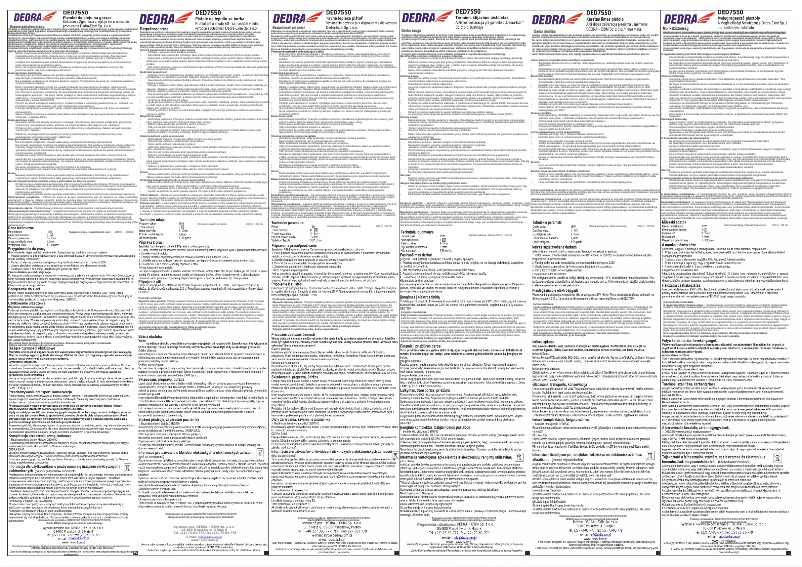 Page 1 de la notice Manuel utilisateur DEDRA DED7550