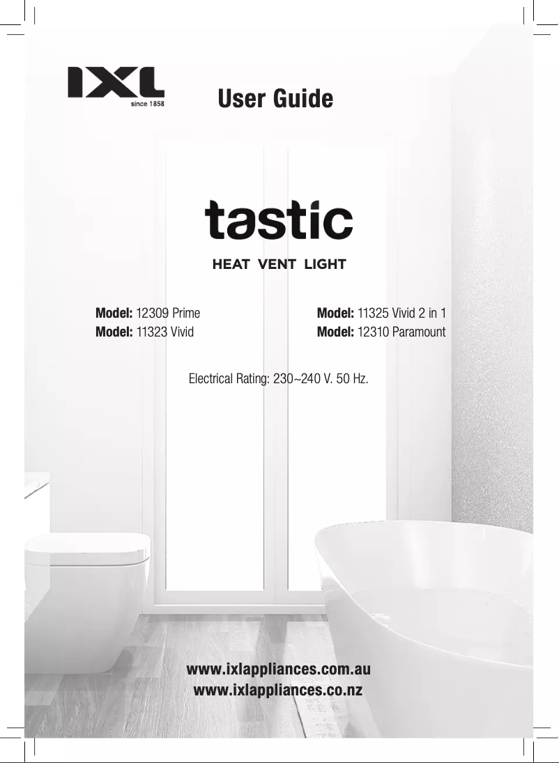 Page 1 de la notice Manuel utilisateur IXL Tastic Vivid 11323