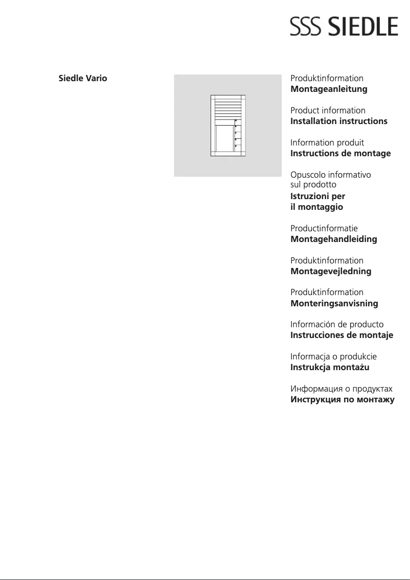 Page n°1 - Manuel utilisateur Siedle TM 612-1 W