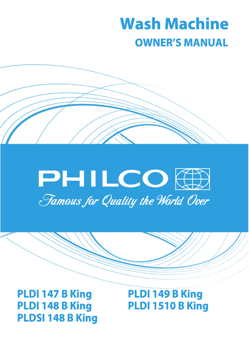 Page n°1 - Manuel utilisateur Philco PLDI 1510 B King