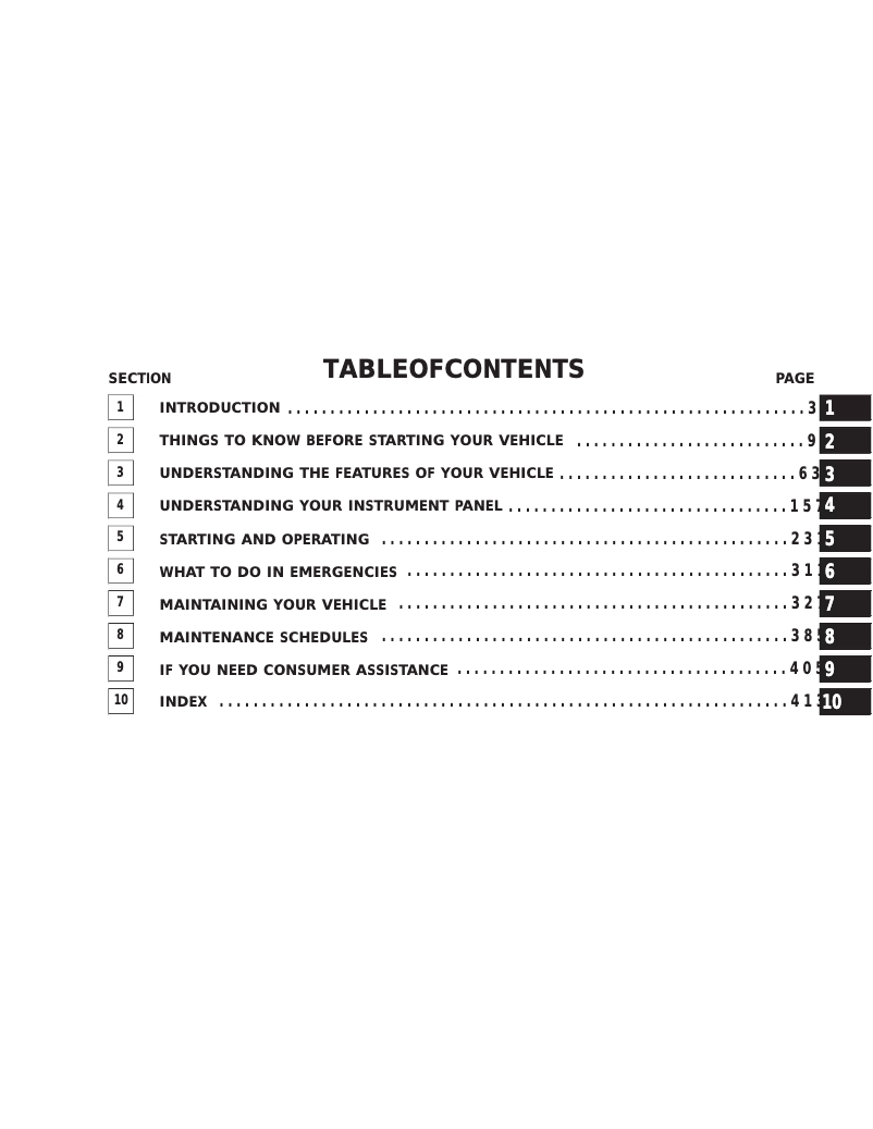 Page 1 de la notice Manuel utilisateur Chrysler 300 (2007)