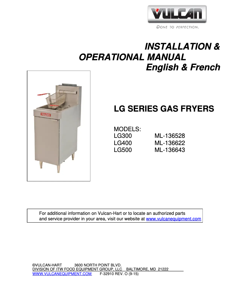 Page 1 de la notice Manuel utilisateur Vulcan LG500