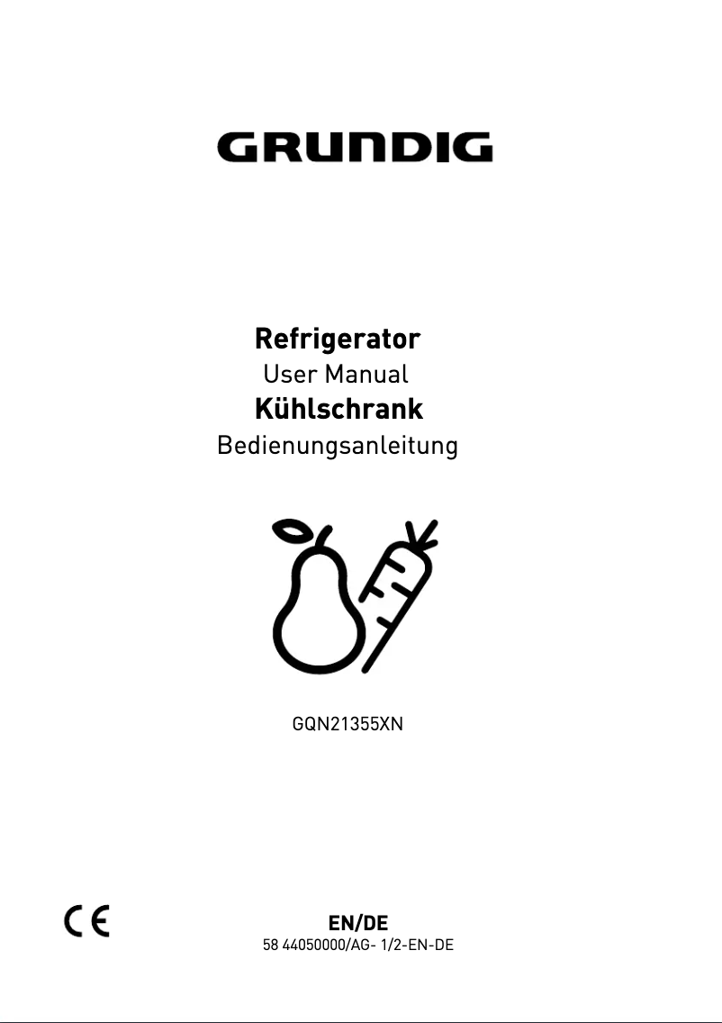 Image de la première page du manuel de l'appareil GQN21355XN