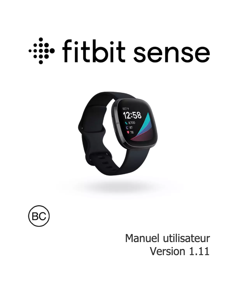 Page 1 de la notice Manuel utilisateur Fitbit Sense 2