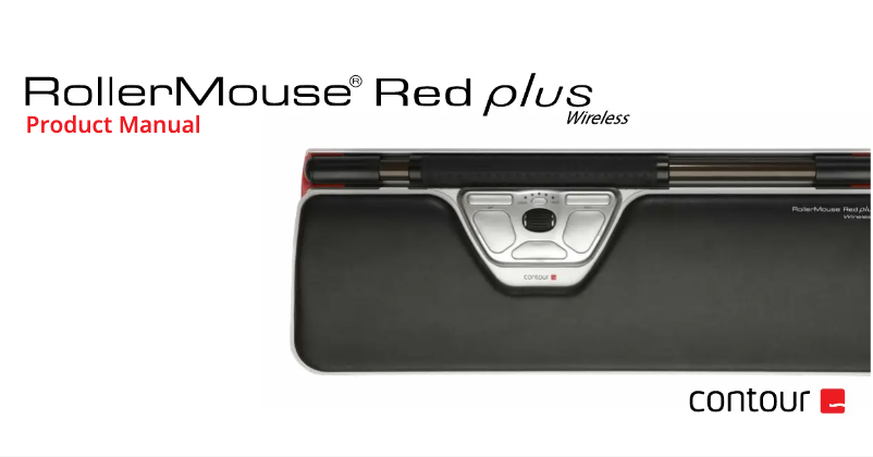 Page 1 de la notice Manuel utilisateur Contour Design RollerMouse Red Plus Wireless