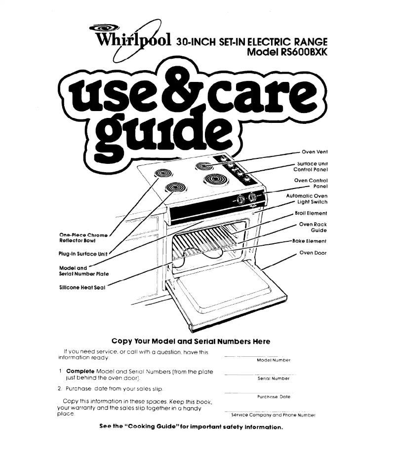 Page 1 de la notice Manuel utilisateur Whirlpool RS600BXK1