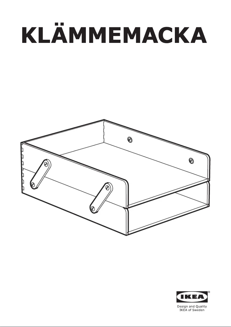 Page 1 de la notice Manuel utilisateur Ikea KLÄMMEMACKA 304.288.21