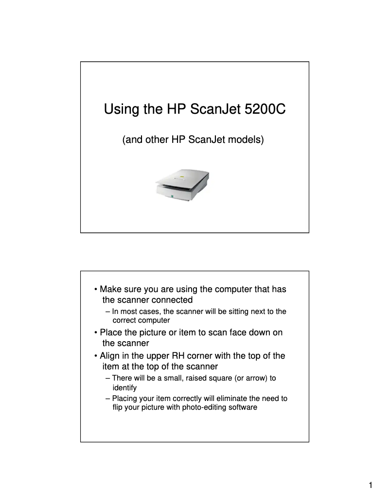 Image de la première page du manuel de l'appareil Scanjet 5200C