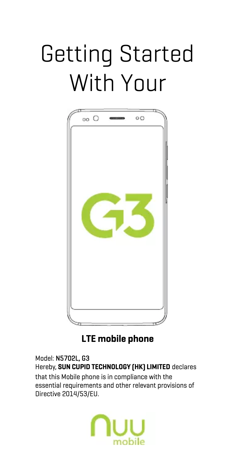 Page n°1 - Manuel utilisateur NUU Mobile G3