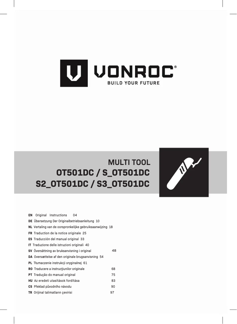 Page 1 of the manual User Manual Vonroc S3_OT501DC