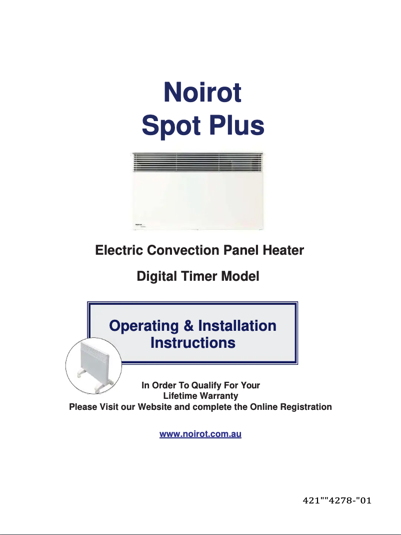 Page 1 de la notice Manuel utilisateur Noirot Spot Plus 7358-3T