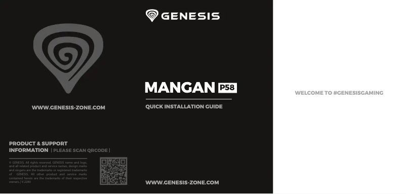 Página 1 del manual Manual de usuario Genesis Mangan P58