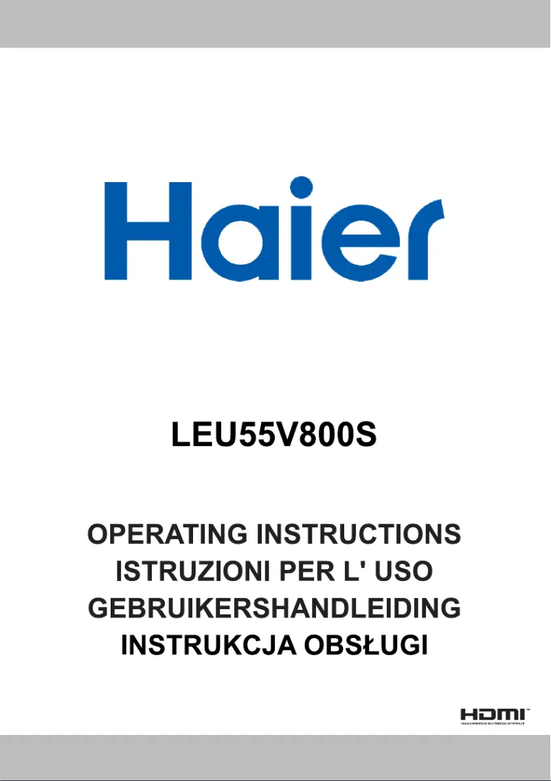 Page 1 de la notice Manuel utilisateur Haier LEU55V800S