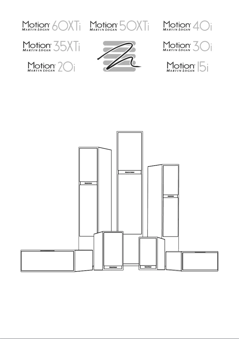 Page 1 de la notice Manuel utilisateur Martin Logan Motion 30i